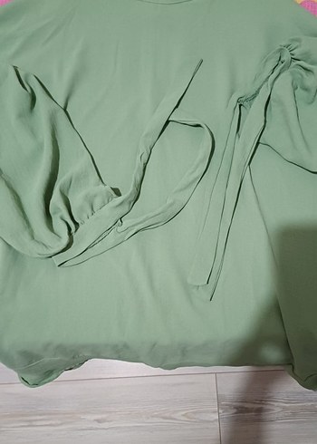 Uzun Kollu Turkuaz Salaş Tunik - Görsel 4