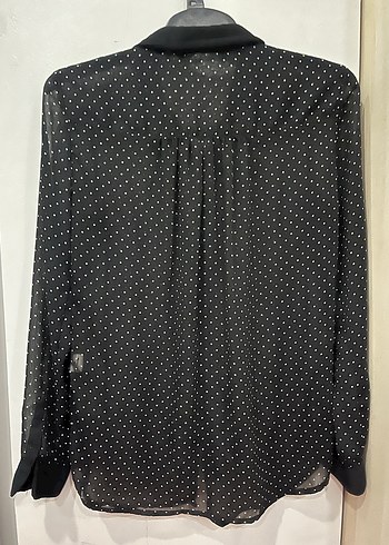 Zara siyah puantiyeli gömlek - Görsel 2