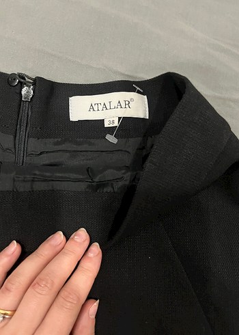 Siyah Pilili Kadın Uzun Etek - Görsel 5