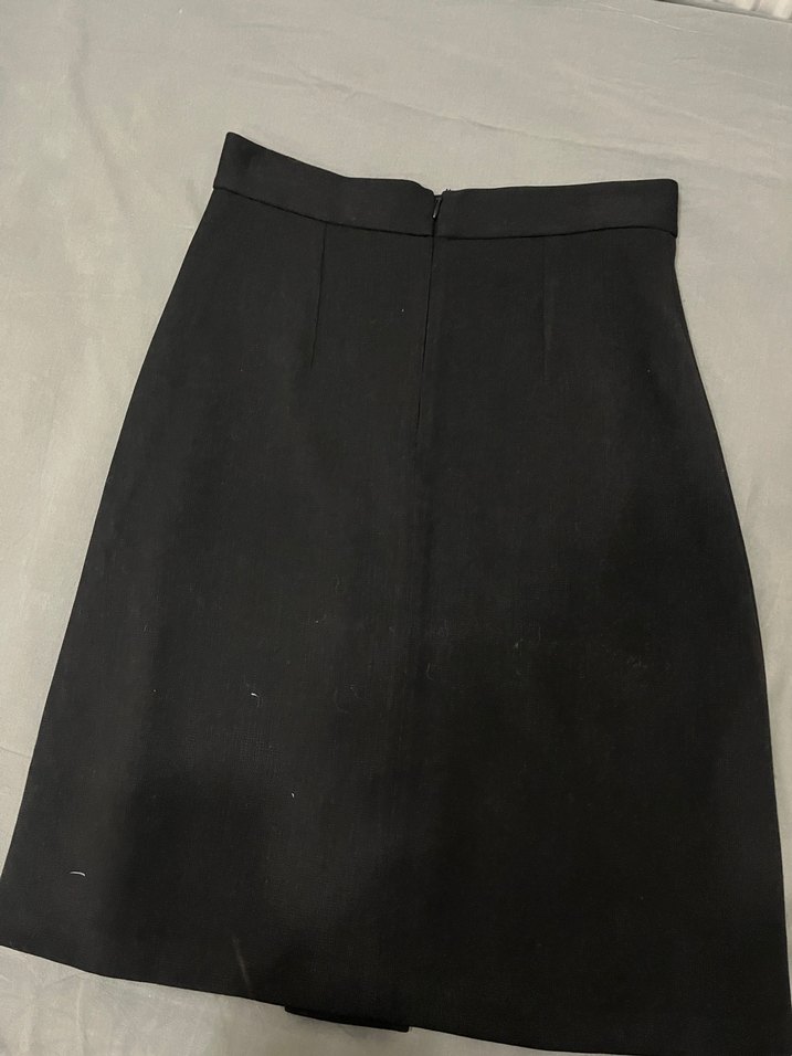 Siyah Pilili Kadın Uzun Etek - Görsel 2