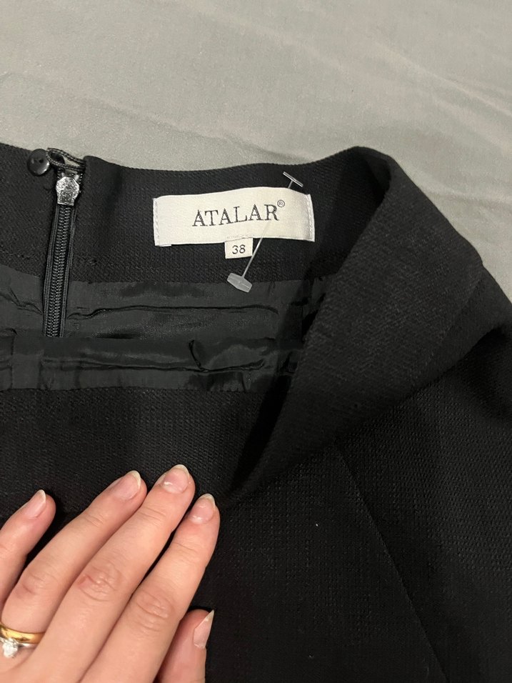 Siyah Pilili Kadın Uzun Etek - Görsel 5