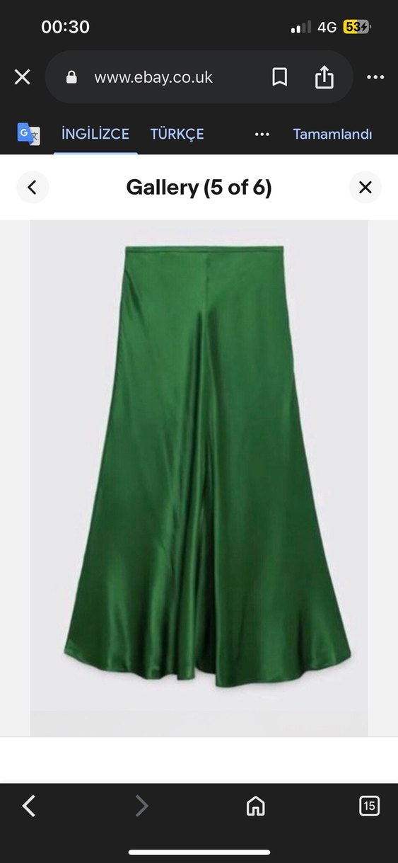 Saten Görünümlü Salaş Midi Etek - Görsel 3