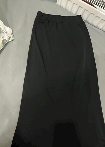 Kadın Siyah Pileli Uzun Etek - Görsel 6