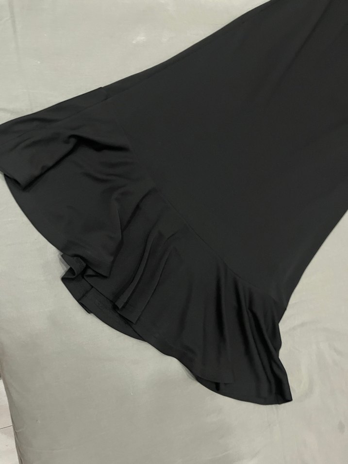 Kadın Siyah Pileli Uzun Etek - Görsel 5