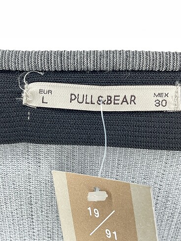 l Beden gri Renk Pull and Bear Mini Etek %70 İndirimli.