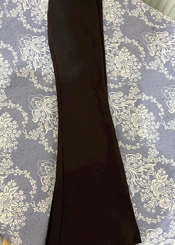 Kahverengi Esnek İspanyol Paça Tayt - Görsel 2