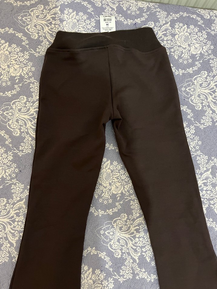 Kahverengi Esnek İspanyol Paça Tayt - Görsel 3