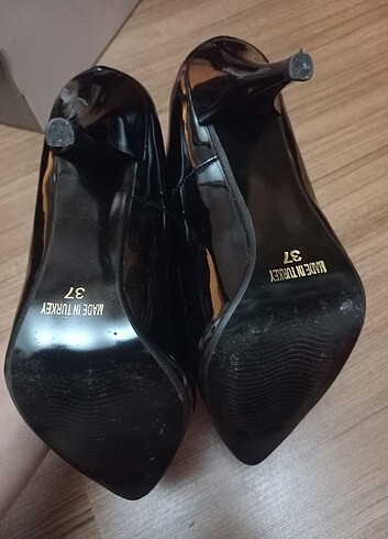 Diğer Kadın siyah rugan ayakkabı