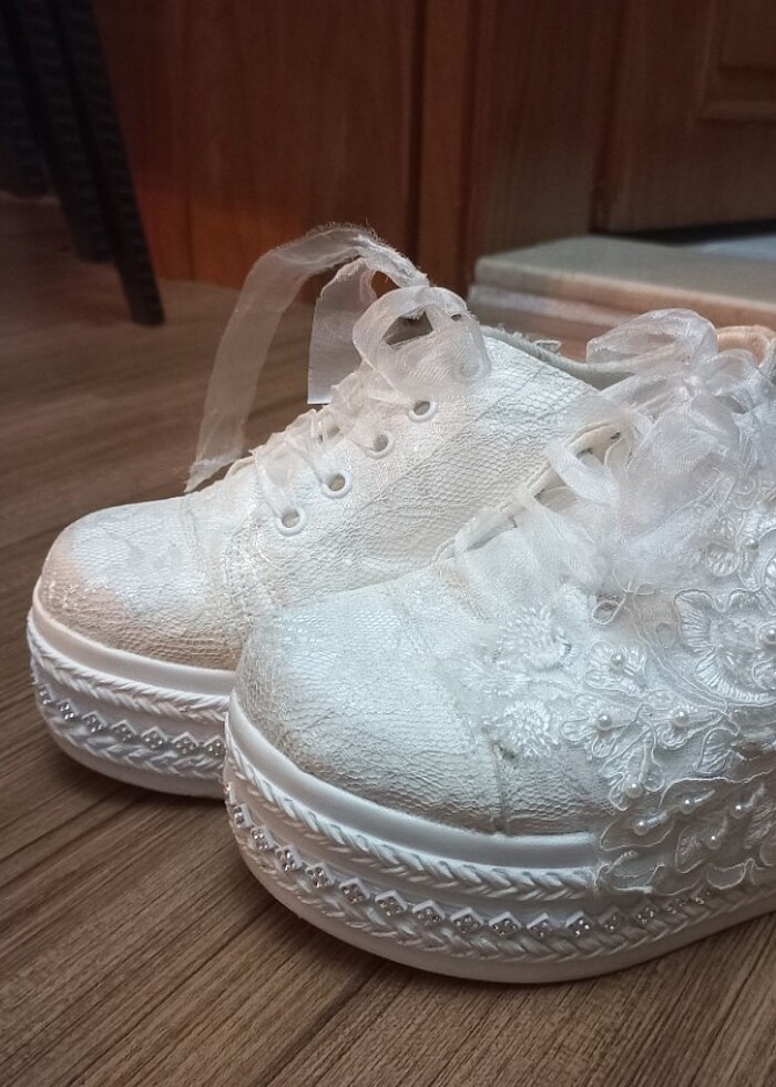 Platform topuk spor ayakkabı - Görsel 2