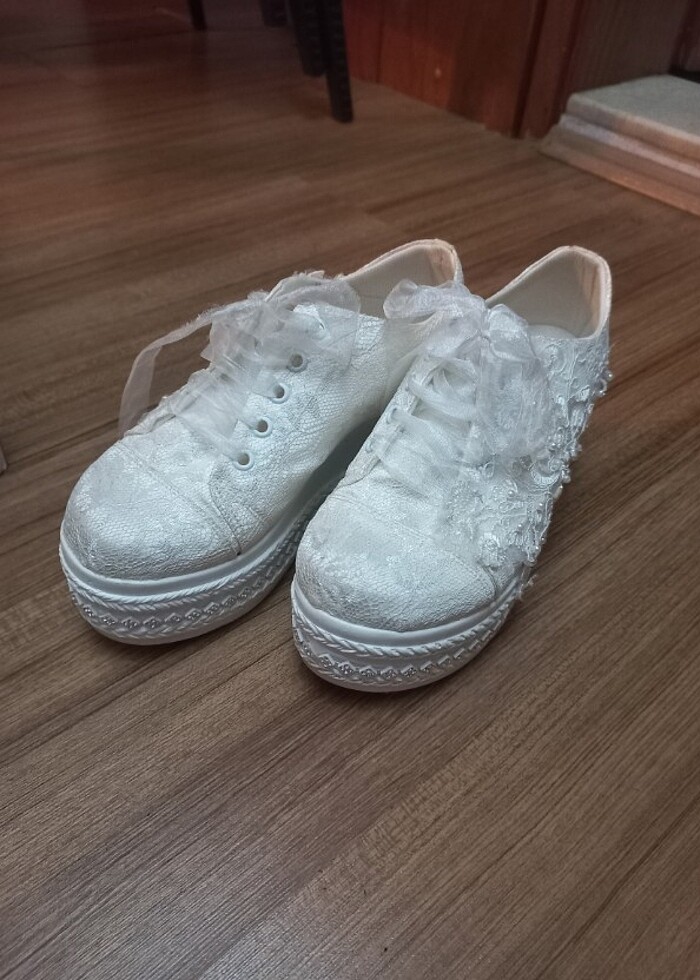 Platform topuk spor ayakkabı - Görsel 3