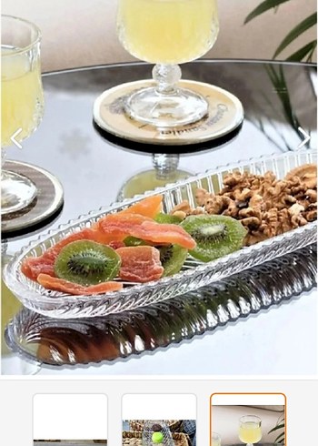 glass santa 40 cm balık sırtı baton sunumluk - Görsel 2