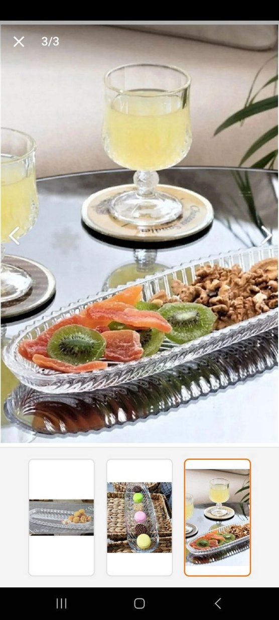 glass santa 40 cm balık sırtı baton sunumluk - Görsel 2