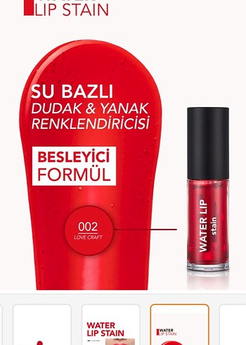Canlı Kırmızı Su Bazlı flormar 002 love craft dudakveyanak tilt - Görsel 4