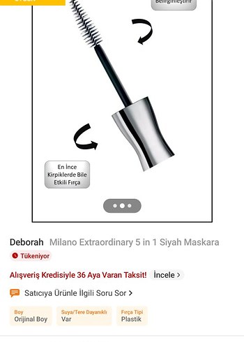 Deborah Milano Extraordinary 5 in 1 Siyah Maskara - Görsel 2