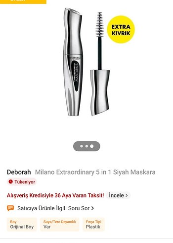 Deborah Milano Extraordinary 5 in 1 Siyah Maskara - Görsel 3