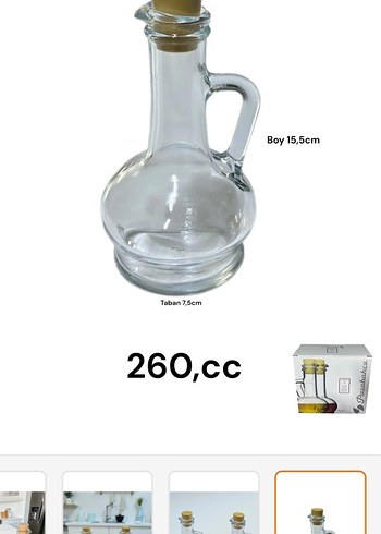 Camdan yapılmış 2'li yağlık seti - Görsel 2