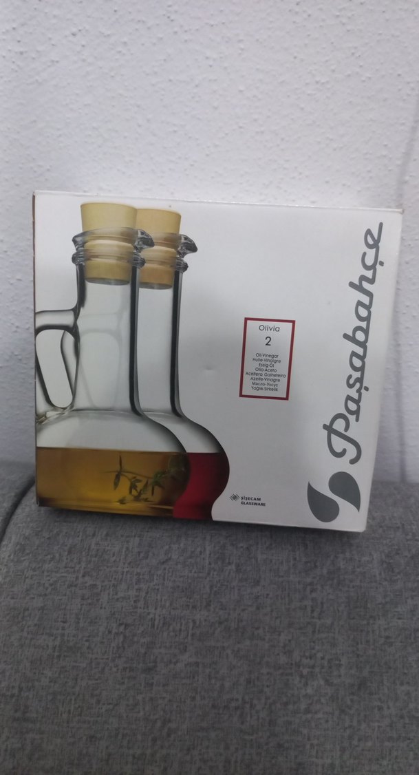 Camdan yapılmış 2'li yağlık seti - Görsel 3