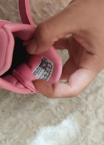 20 Beden pembe Renk Kız Çocuk Pembe Cırt Cırtlı Spor Ayakkabı