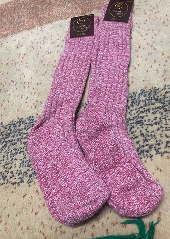 Kız Çocuk Pembe Triko Çorap - Görsel 8