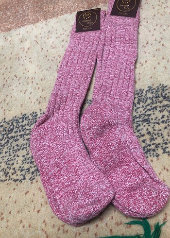 Kız Çocuk Pembe Triko Çorap - Görsel 9