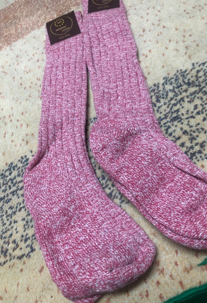 Kız Çocuk Pembe Triko Çorap - Görsel 2