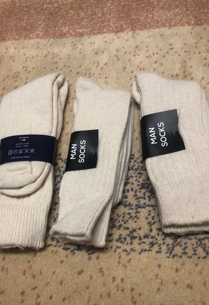 Erkek Midi Boy Beyaz Çorap yün çorabı - Görsel 4