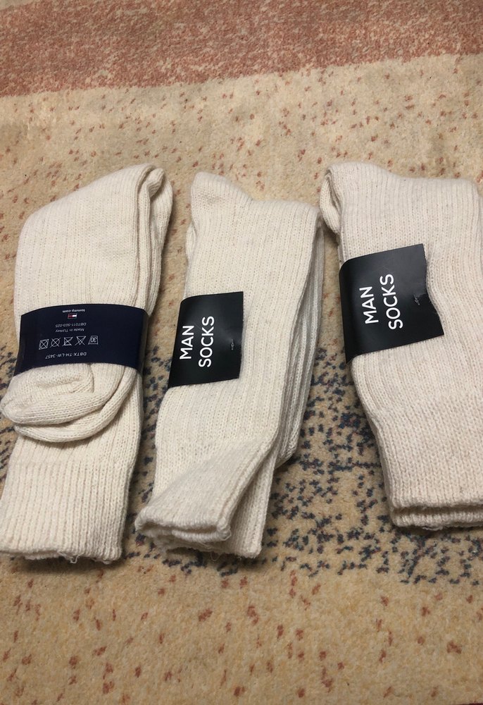 Erkek Midi Boy Beyaz Çorap yün çorabı - Görsel 3