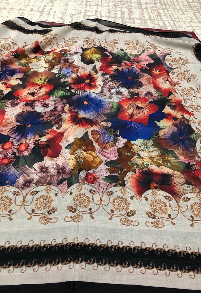 Zincir Detaylı Çok Renkli Bohem Kadın tülbent - Görsel 3