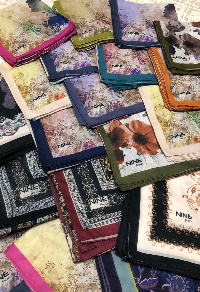 Çok Renkli Bohem Baskılı Kadın tülbent eşarp - Görsel 3