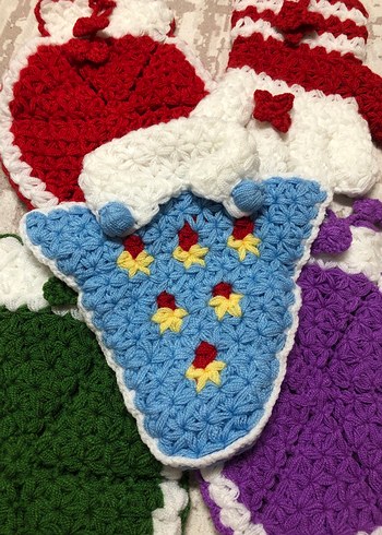 Renkli Örgü Banyo lifi - Görsel 2