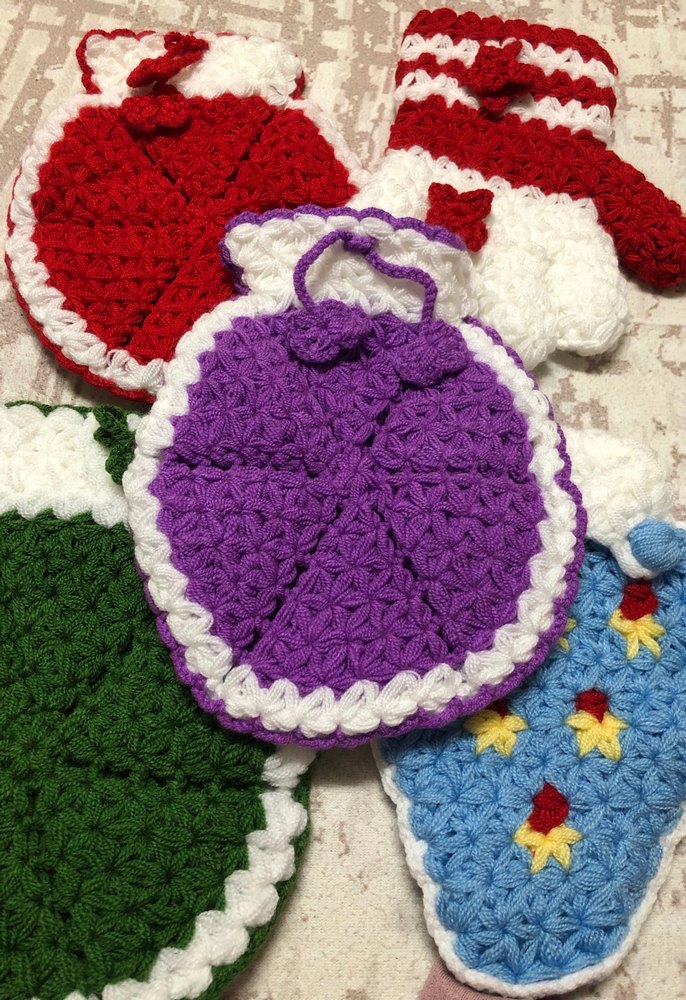 Renkli Örgü Banyo lifi - Görsel 5