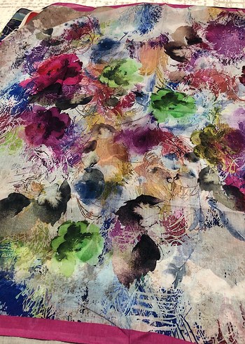 Bohem Çok Renkli Kadın tülbent - Görsel 5