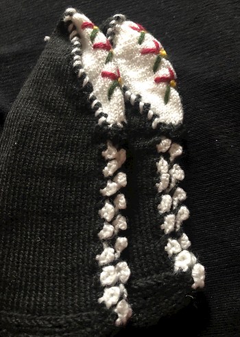 Kadın Örgü cetük  Çiçek Detaylı - Görsel 4