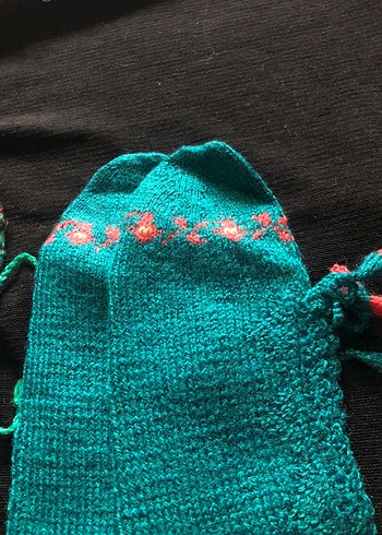 Kadın Örgü cetük  Çiçek Detaylı - Görsel 9