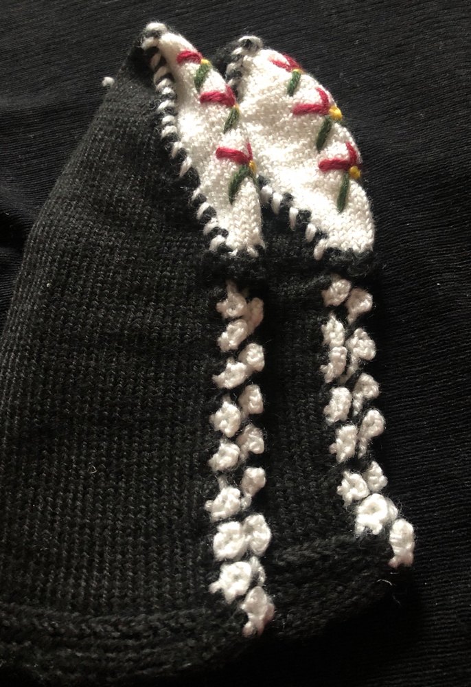 Kadın Örgü cetük  Çiçek Detaylı - Görsel 3