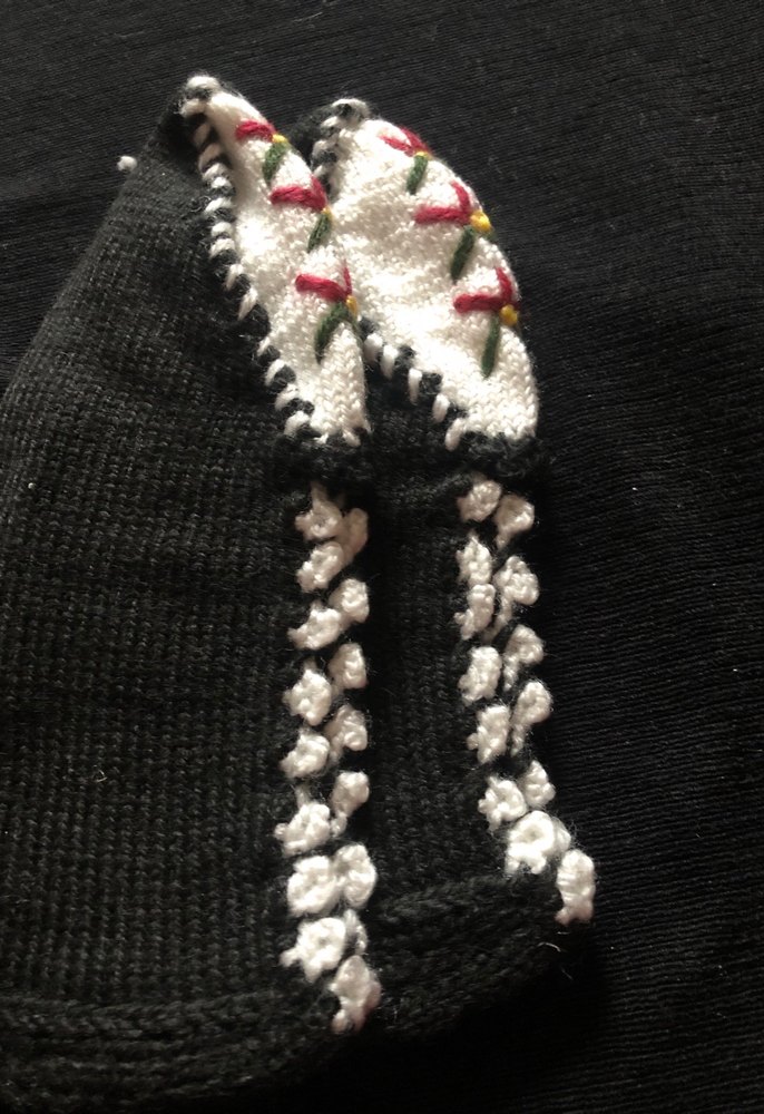 Kadın Örgü cetük  Çiçek Detaylı - Görsel 2