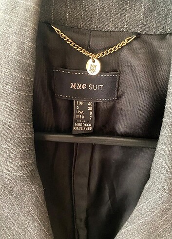 40 Beden gri Renk Mango blazer