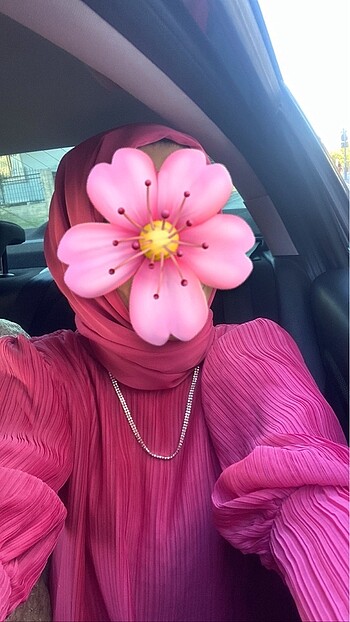 Diğer Piliseli pembe tesettür elbise