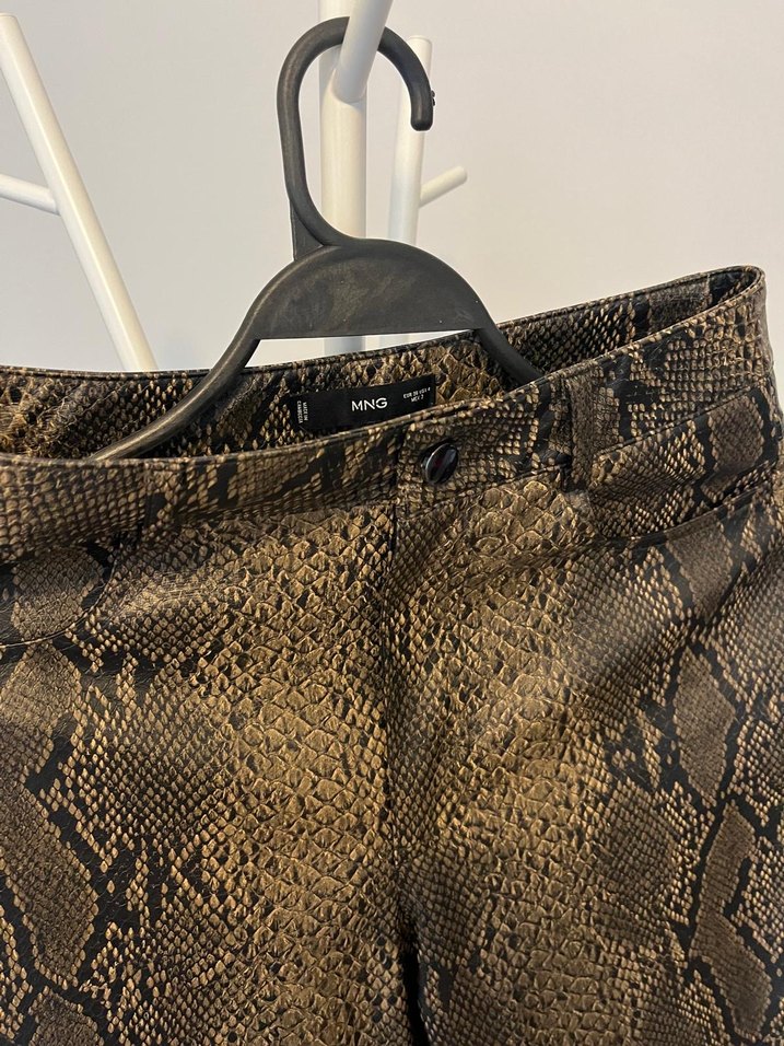 Kadın Kahverengi Yılan Desenli Pantolon - Görsel 3