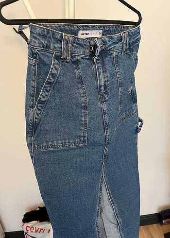 Kadın Mavi Kot Midi Etek - Görsel 2