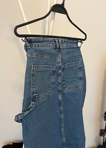 Kadın Mavi Kot Midi Etek - Görsel 3