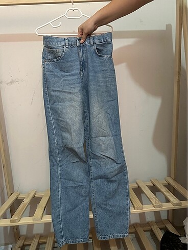 36 Beden mavi Renk Mom jean