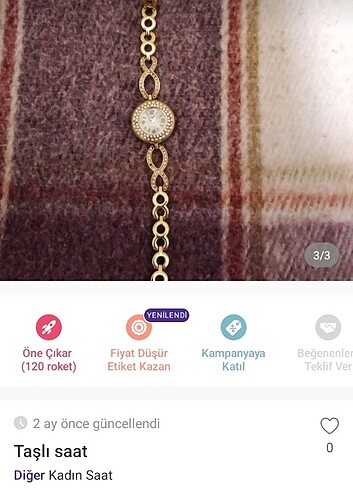 Diğer Altin gorunumlu Saat