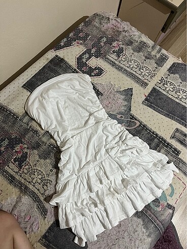Zara beyaz mini elbise