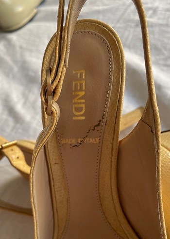 Bej Yılan Derisi Desenli Topuklu Kadın Ayakkabı - Görsel 7