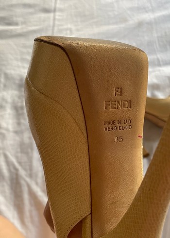 Bej Yılan Derisi Desenli Topuklu Kadın Ayakkabı - Görsel 5