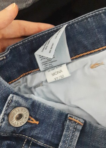32 Beden Mavi Kot Pantolon