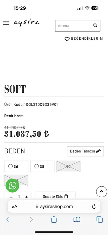 s Beden AYSİRA GELİNLİK
