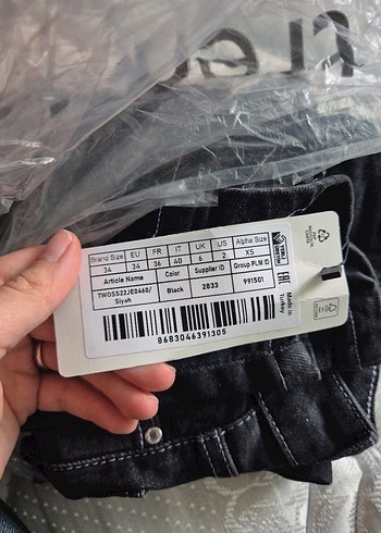 xs Beden Kadın Siyah İspanyol Paça Kot Pantolon