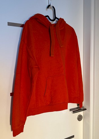turuncu Kadın Kapüşonlu Sweatshirt